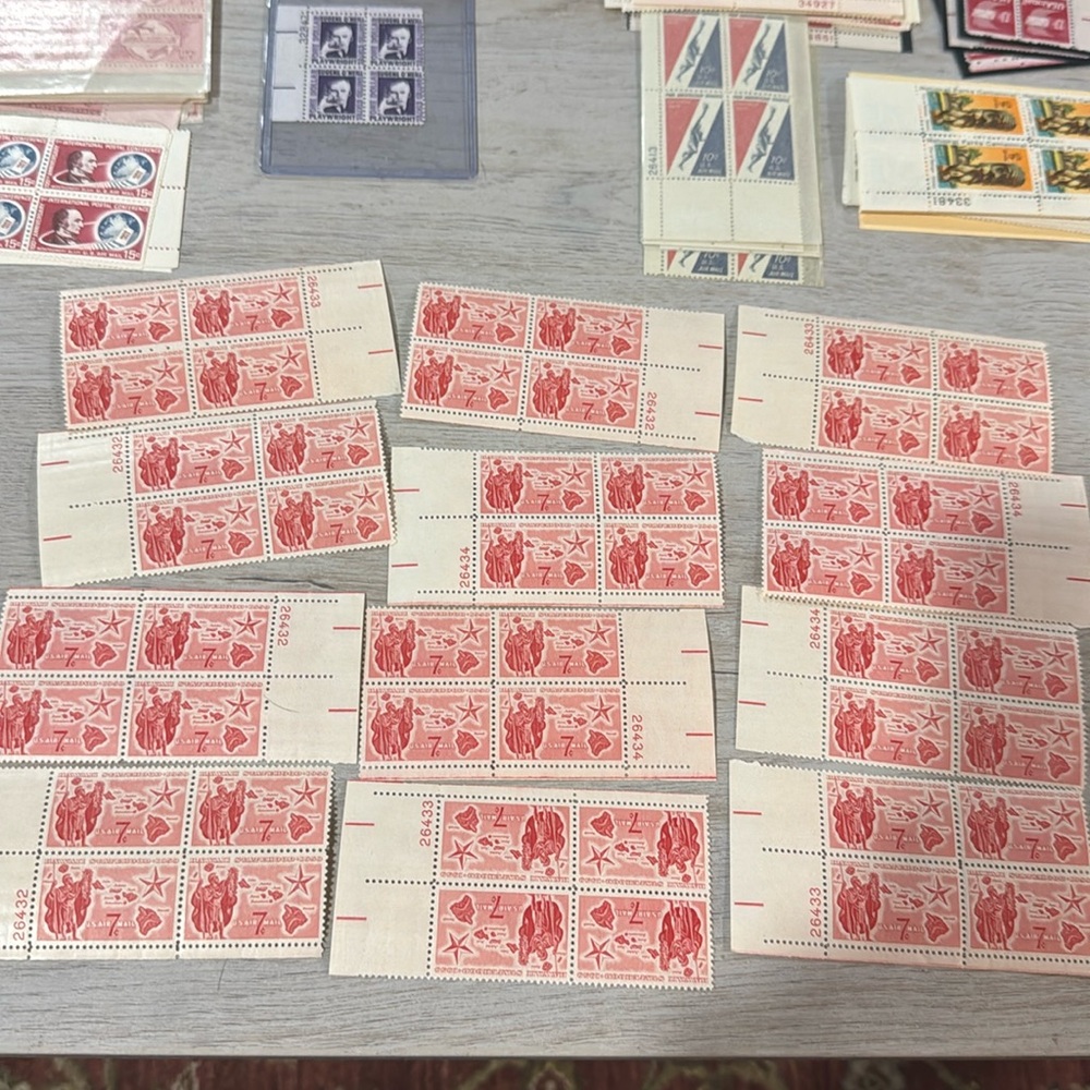 Lot of 48 Vintage American Hawaii ‎ unused Postage Stamps collectors stash 1959